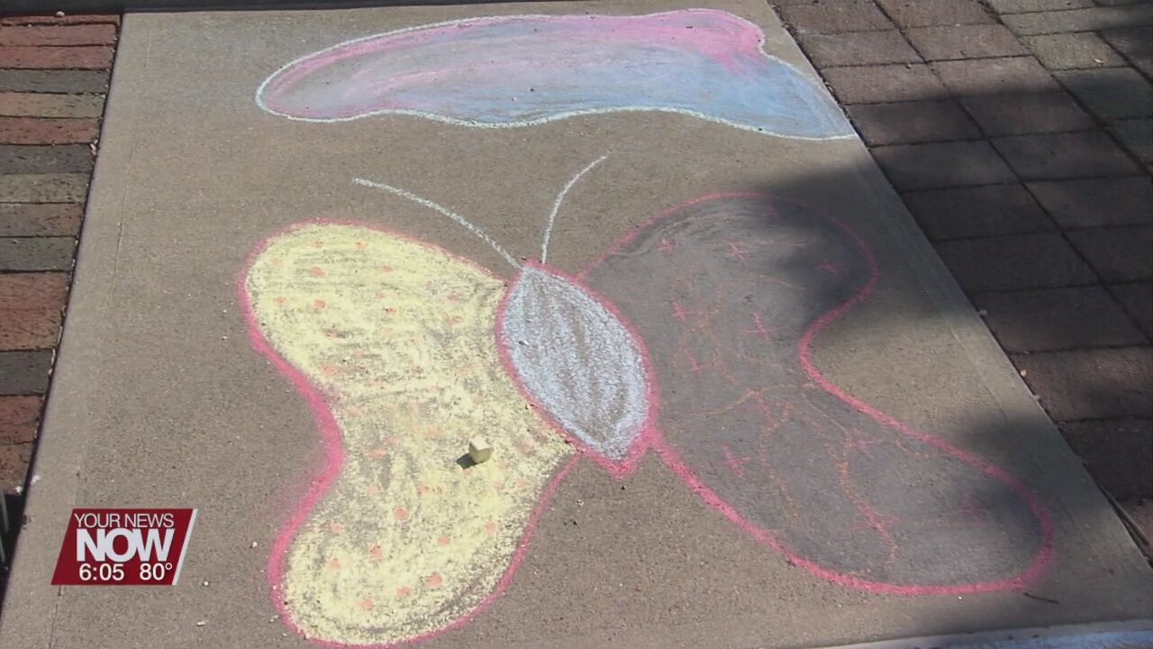 The "Chalk Walk" brings art to downtown Lima sidewalks